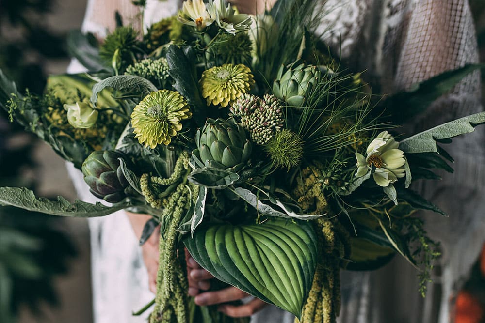 green Bridal Bouquets