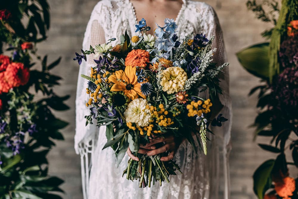 Bridal Bouquet filled with fresh flowers