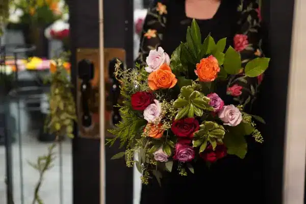 Woman holding a bouquet